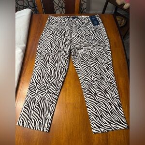 Charter Club Bristol Zebra Print Capri Pants NWT